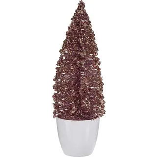 Kleiner Weihnachtsbaum Klein Rosa Vergoldet Kunststoff 9 x 28 x 9 cm - Bunt