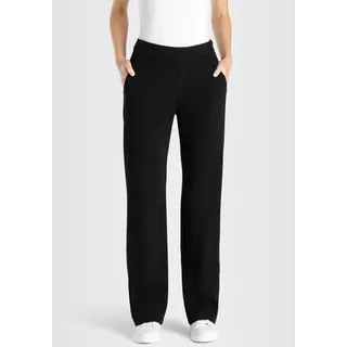 Bootcuthose MAC "CHIARA", Damen, Gr. 40, Länge 30, schwarz, Flanell, Obermaterial: 67% Viskose, 28% Polyamid, 5% Elasthan, bootcut fit lang, Hosen Bootcuthose, Bootcut-Form in figurbetonter Form