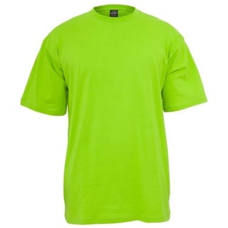 URBAN CLASSICS Tall Tee Oversized T-Shirt für Männer, Baumwolle, gerippter Rundhals, limegreen,