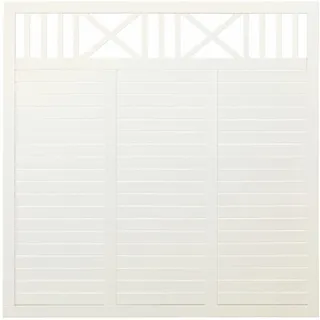 Plus Holz Sichtschutzzaun Nostalgi 180 x 180 cm Weiß
