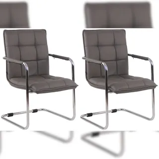 CLP Gandia Kunstleder grau/silber 2er Set