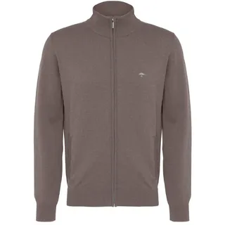 FYNCH-HATTON Strickjacke mir Reißversschluss und Logo-Stickerei, braun