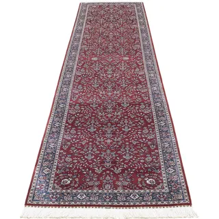 morgenland Orientteppich »Orient - Hereke - 369 x 78 cm - dunkelrot«, rechteckig, 3 mm Höhe, Wohnzimmer, Handgeknüpft, Einzelstück mit Zertifikat morgenland Dunkelrot B: 78 cm   1 St.