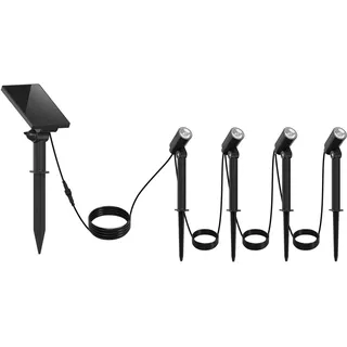 Lumisky Solarleuchte schwarz 4er Set mit Solarpanel