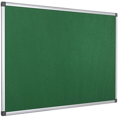 Bi-Office Filztafel Maya, Mit Aluminiumrahmen, Grüne Filzoberfläche, Zum Gebrauch Mit Pinnnadeln, Pinnwand, 90 x 60 cm