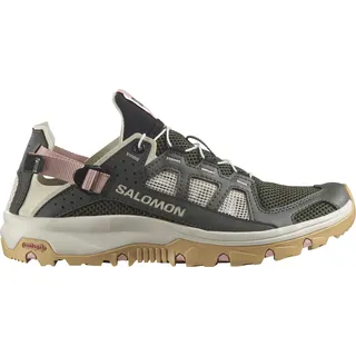 Salomon Damen Techamphibian 5 Multifunktionsschuh Peat/Rainy Day/Hyma Pink 38 2/3