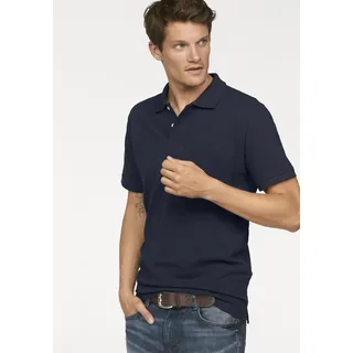 Poloshirt TOM TAILOR "Basic", Herren, Gr. XL, blau (navy), Piqué, Obermaterial: 100% Baumwolle, unifarben, normal, Flachstrickbündchen, Shirts Poloshirt, Baumwoll-Piqué, Topseller