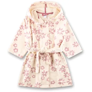 Sanetta Mädchen-Bademantel beige Blumen | Hochwertiger und kuscheliger Bademantel aus Frottee für Mädchen.