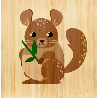 Babywanddeko , Grau , Holz , Birke , 40x40x3 cm , Babymöbel & Kindermöbel, Babyzimmer, Kinderzimmer Deko