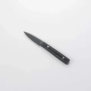 KAI Quotidien Officemesser 7,5 cm titanbeschichtet - Allzweckklinge aus A8 Stahl - Pakka Holz Schwarz