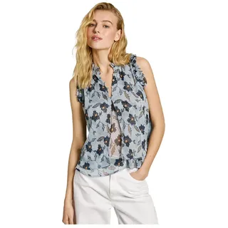 Pepe Jeans Enid ärmellose Bluse / Steel Blue - XS