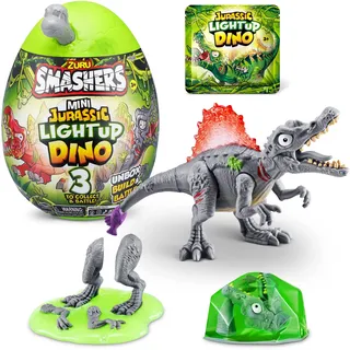 Smashers Mini Jurassic Light Up Dino Ei von ZURU, Spinosaurus, Sammler-Ei, Vulkan, Fossiles Spielzeug, Dinosaurier-T-Rex für Jungen und Kinder (Spinosaurus), Mittel