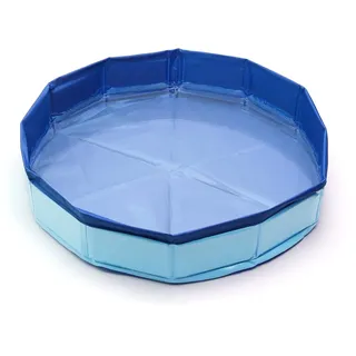 HERKINDNESS Hundepool Klein 50 x 10 cm, Faltbar Hundeplanschbecken, Rund Hundepool Faltbar, Blau Katzenpool, Tragbar Haustierpool, für Planschbecken, Sandkasten und Schwimmbecken