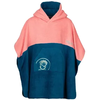 Trollkids Kvalvika Surf Poncho - Peony Rose / Harbor Blue - 98 cm
