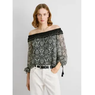 Pepe Jeans für Damen. PL305030 Bluse Didi schwarz (L), Lässig, Polyester, Langarm