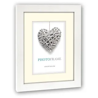 ZEP Regent Fotorahmen, Holz, weiß, ein 9 x 13 cm großes Foto mit Ständer oder 13 x 18 cm ohne Ständer