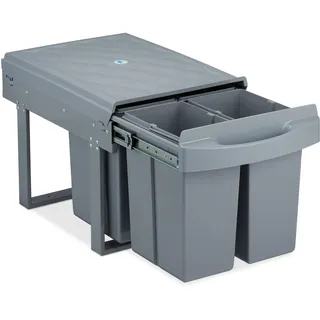 Relaxdays Einbaumülleimer 8 l Grau