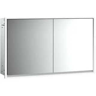 emco loft Lichtspiegelschrank, 1300mm, 2 Türen, Unterputzmodell, 979806121, Farbe: aluminium/weiß