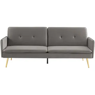 BAÏTA Sofa Adam rechts, 3-Sitzer, umwandelbar, Samt, Anthrazit