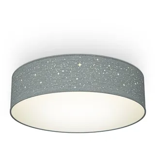 B.K.Licht LED Deckenleuchte 1 E27 rund grau