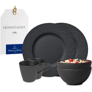 Villeroy & Boch Manufacture Rock Frühstücksset 6-tlg. schwarz