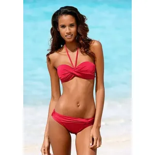 LASCANA Bügel-Bandeau-Bikini Damen Rot 34 Cup B
