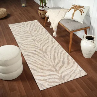 livabliss Luanda Wohnzimmer Boho großer Schlafzimmer 80x220 cm - e für Esszimmer mit geometrischem Muster, Skandinavischer Wohnzimmer modern in Hellgrau und Beige