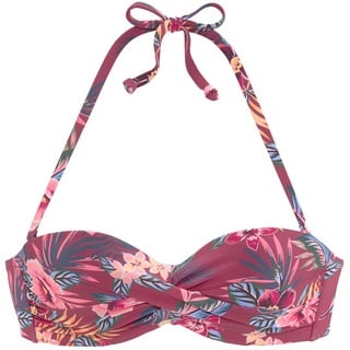 S.Oliver Bügel-Bandeau-Bikini-Top »Marika«, mit Wickeloptik s.Oliver rostrot-bedruckt Gr.34 Cup E