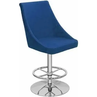 Modern Hochwertig Blau Stuhl Designer Barhocker Textil Luxus Möbel neu - Blau