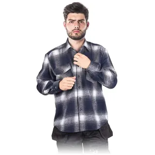 Herbst/Winter Flanellhemd für Herren Blau/Weiß M