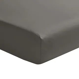 Essix Spannbettlaken aus Baumwoll-Satin Palazzo, Zink, 180 x 200 cm