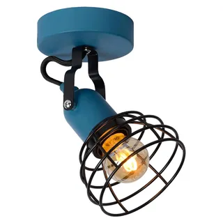 Wandstrahler Pola Modern Metall Kippbar Dimmbar LED für Kinderzimmer L 13 cm - Blau