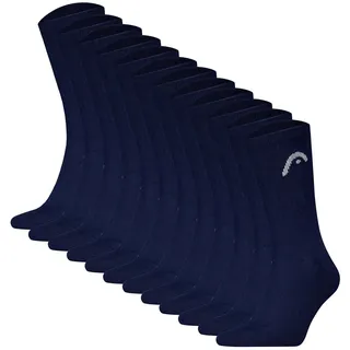Kurzsocken HEAD "Socken All Sport Training Crew 12P 12er Pack", Damen, Gr. 43-46, blau, Obermaterial: 72% Baumwolle CO. 20% Polyester PES. 6% Polyamid PA. 2% Elasthan EL., Socken Kurzsocken