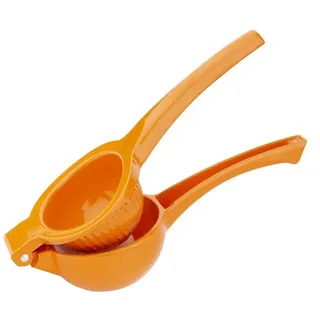 Olympia Orangenpresse manuell – Robuste Zitruspresse aus Aluminium, Handentsafter - Orange