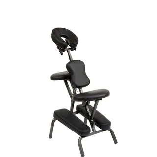 Bc-elec - BC001-BLACK Schwarzer faltbarer und tragbarer Massagestuhl und Tattoo + Tragetasche - Schwarz