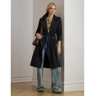 Lauren Ralph Lauren für Damen. 297951255003 Zweireihiger Trenchcoat navy (XS), Lässig, Baumwolle, Marine