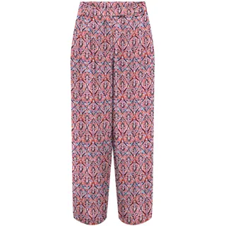 ONLY Damen Onlnova Life Elite Lesli Pant Hose, Red Orange/AOP:591 Soul, X-Small