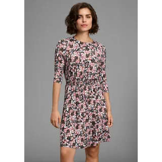 Jerseykleid LAURA SCOTT, Damen, Gr. 36, N-Gr, pastel, geblümt, Jersey, Obermaterial: 95% Viskose, 5% Elasthan, geblümt, gemustert, ausgestellt kniefrei, Rundhals, Kleider Jerseykleid, sportlich-feminin mit floralem Allovermuster