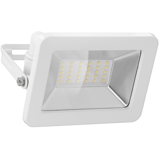 goobay 53873 LED Strahler Außen 30W - Außenstrahler IP65 / Neutralweißes Licht 2550 lm/LED Scheinwerfer Fluter Wandmontage / IP65 Gartenstrahler/Weiß