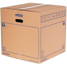 Bankers Box 6207401 SmoothMove Stabiler, doppellagiger Umzugskarton, 10 Stück