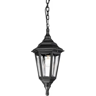 Elstead Lighting Kinsale Außen-Hängeleuchte E27 52,0 cm spritzwassergeschützt Schwarz