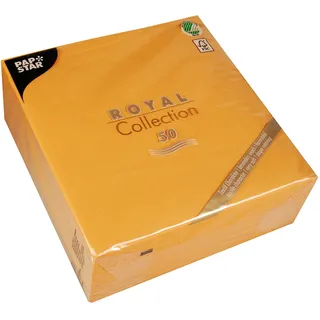 Papstar Papstar, 50 Servietten "ROYAL Collection" 1/4-Falz 40 cm x 40 cm orange, #82219