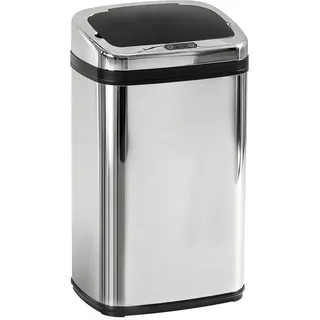 Homcom Edelstahl Automatik-Sensor-Mülleimer 30 l Silber