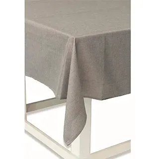 Galileo Casa 2196692 schmutzabweisende Tischdecke 140 x 300 cm, solid grau