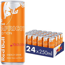 Red Bull 870396 Apricot Edition, Energy Drink, 24 x 0.25 L