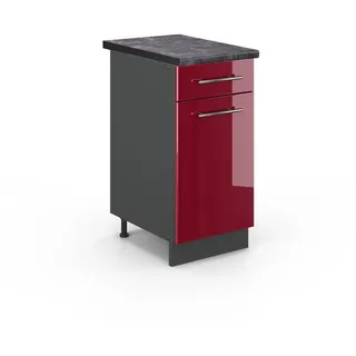 Vicco Schubladenschrank Fame-Line 40 x 82 x 60 cm Rot