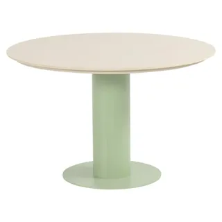 Runder Gartentisch Girona | ø120cm | Soft Green & Beige | Aluminium und Keramik | Hartman