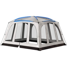 Screened-In Canopy Tent- 14’x12’ Mesh Screen House for Instant Shelter, Shade & Camping– Zippered Door- Mosquito & UV Protection by Wakeman Outdoors, Gray, Large (75-CMP1103)