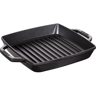 Staub Grillpfanne mit 2 Griffen 23 x 23 cm schwarz