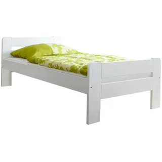 MID.YOU Kinderbett Bert 100 x 200 cm Kiefer massiv weiß